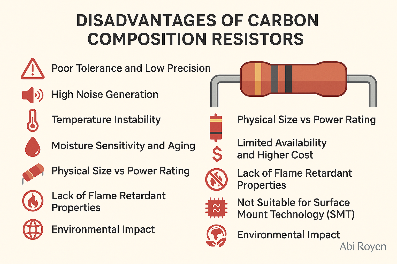 Disadvantages of Carbon Composition Resistors: A Detailed Technical Review