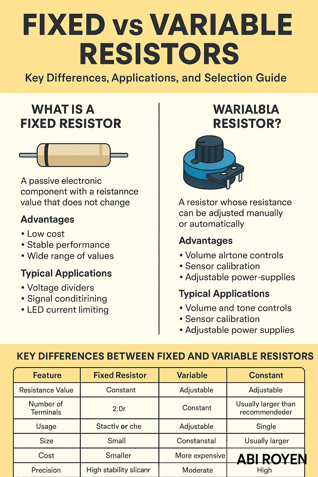 Fixed vs Variable Resistors