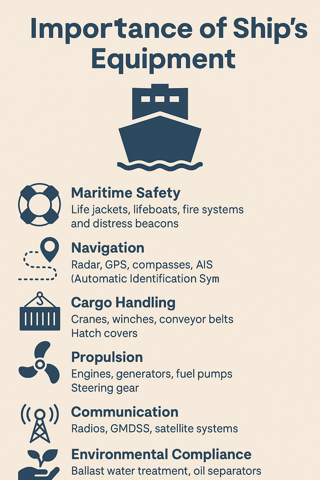 Importance of Ship’s Equipment