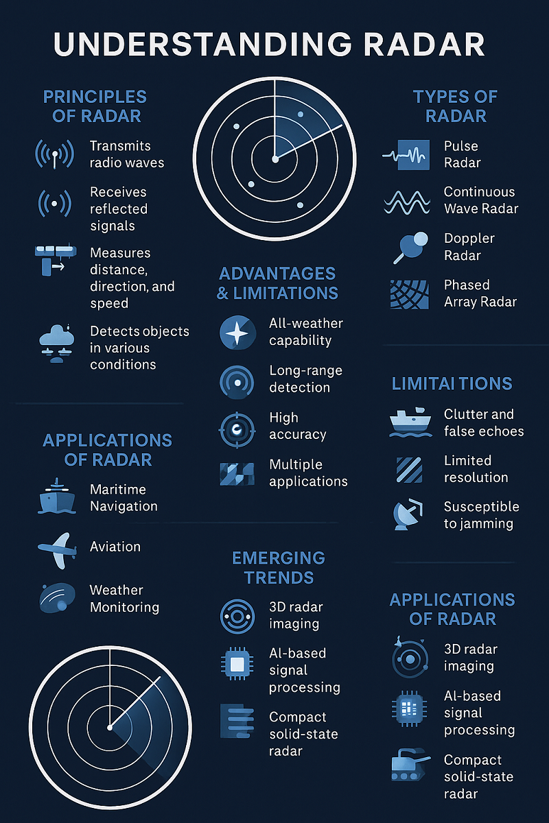 Radar, Principles Types Applications Navigation