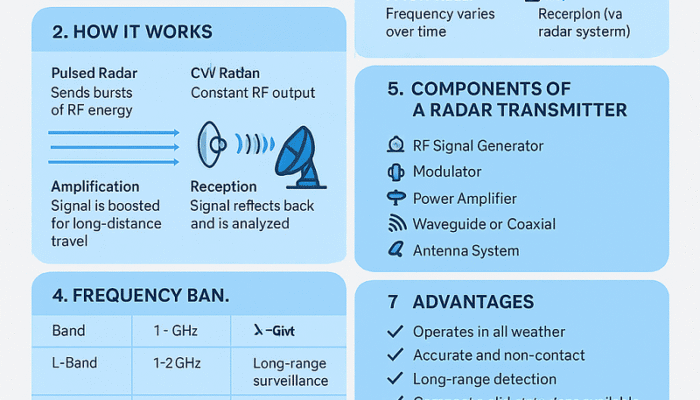 Radar Transmitters: Principles, Types, and Applications