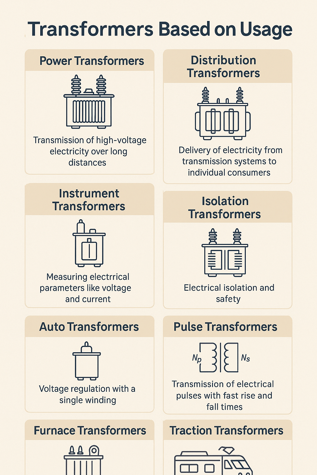 Transformers Based on Usage Types, Applications & Advantages