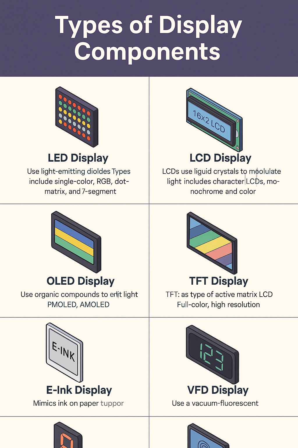 Types of Display Components