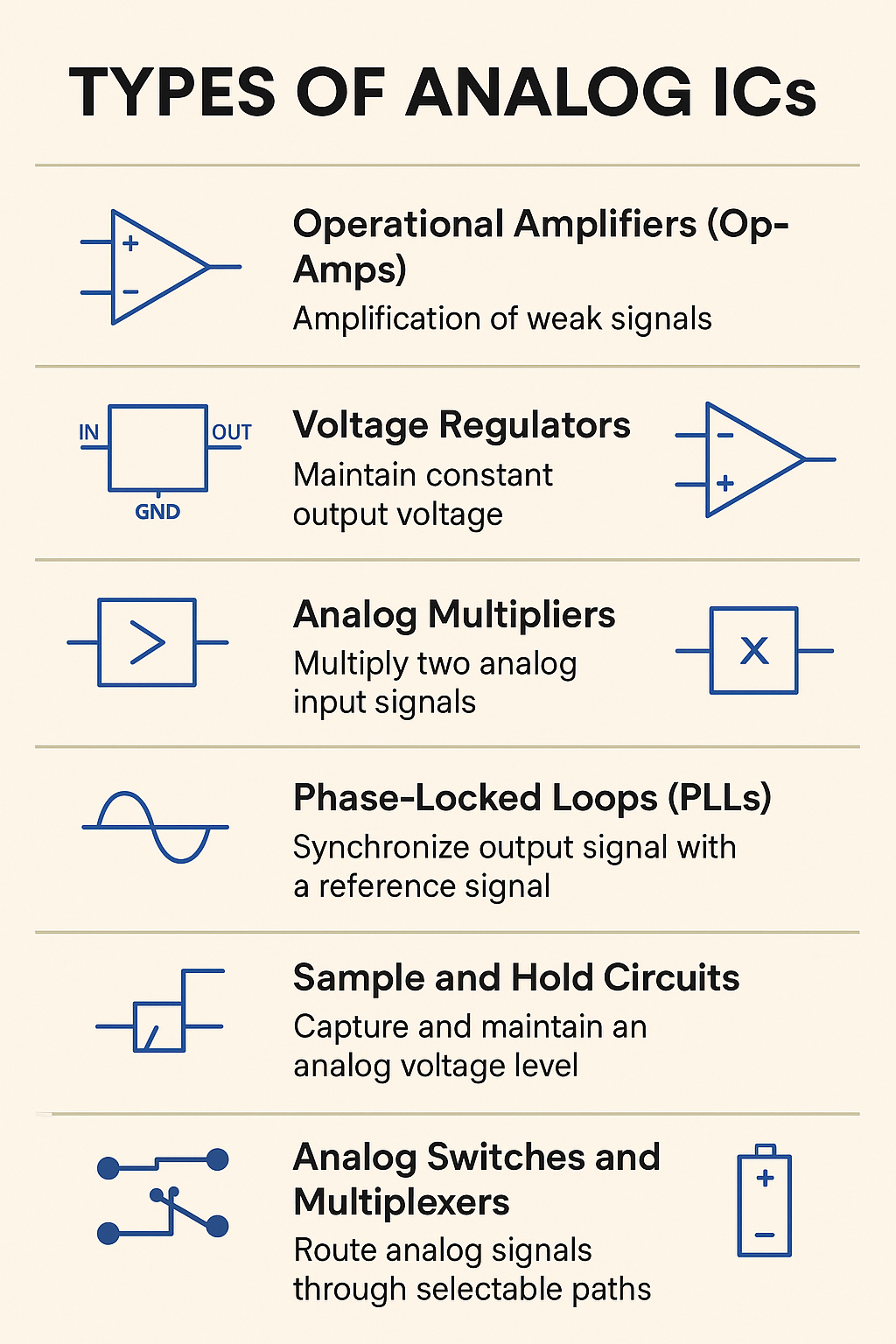Types of analog ICs
