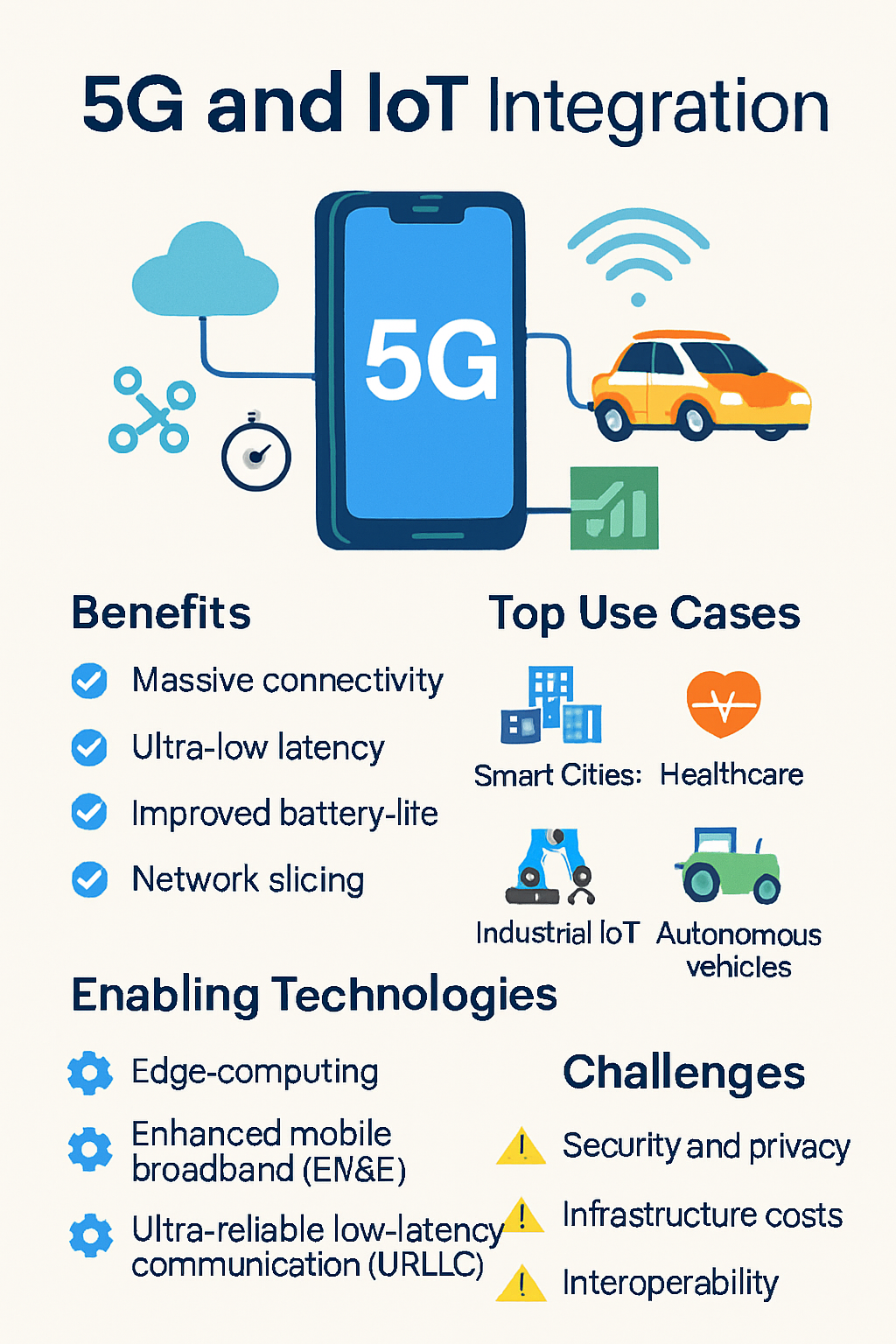 5G and IoT Integration Ilustration