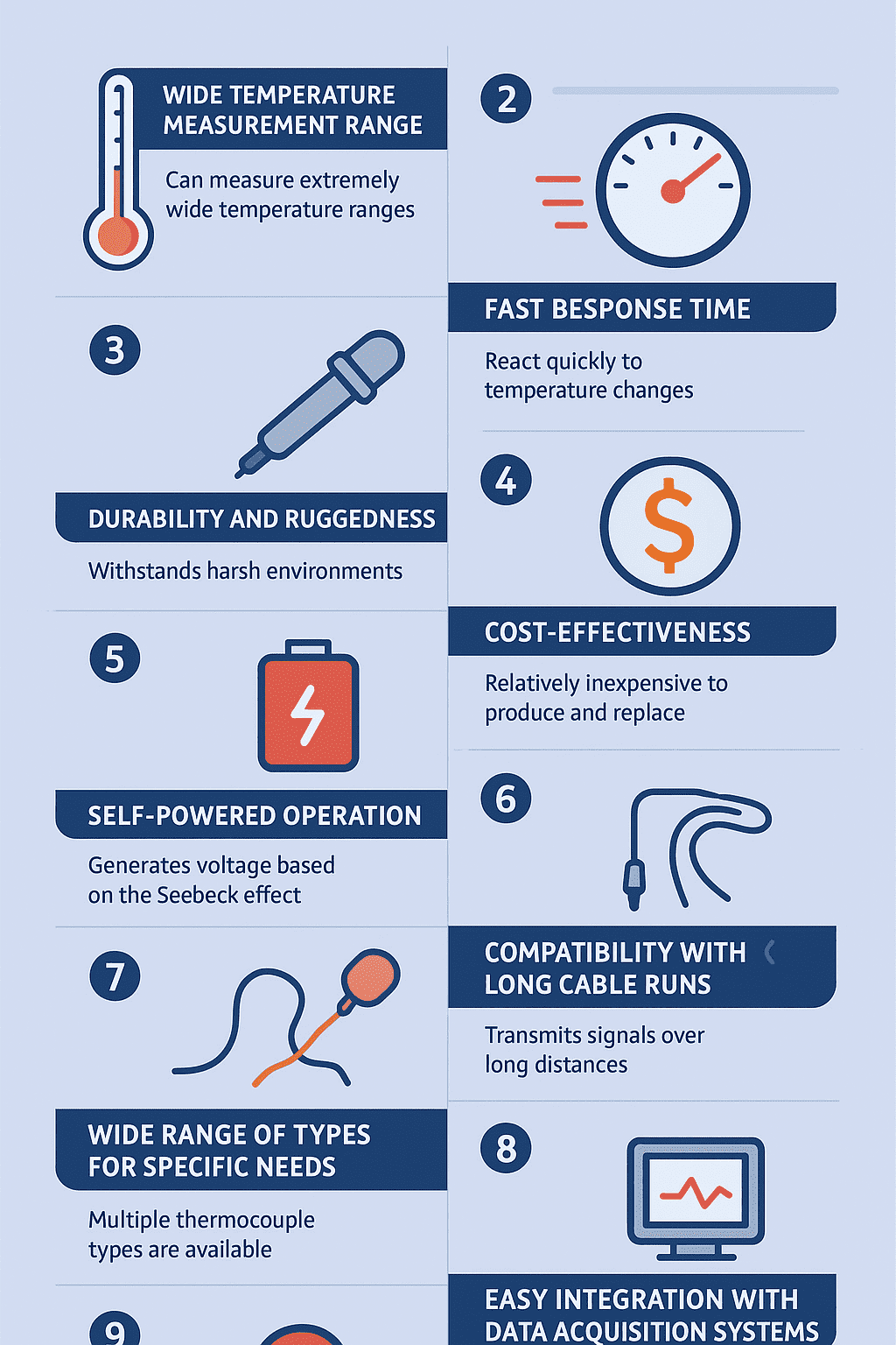 Advantages of Thermocouples