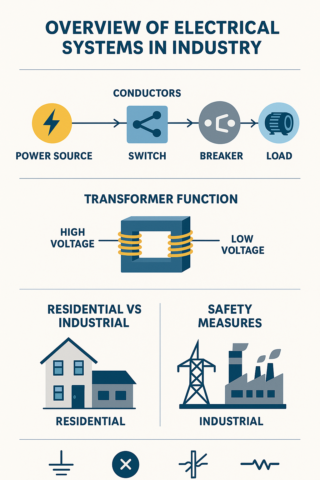 Electrical Systems: Components, Functions, and Industrial Applications