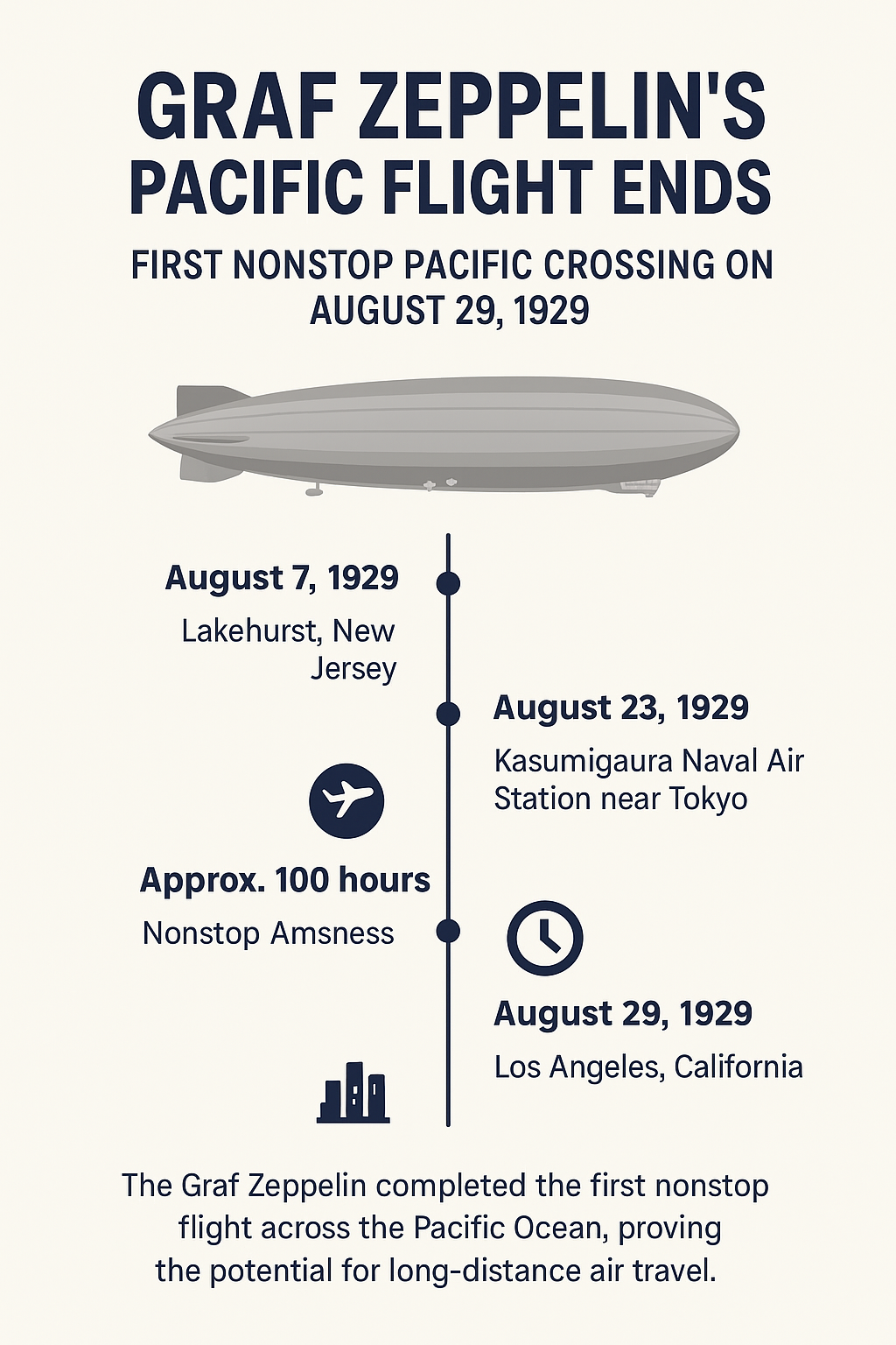 Graf Zeppelin’s Pacific Flight Ends: The First Nonstop Pacific Crossing of August 29, 1929