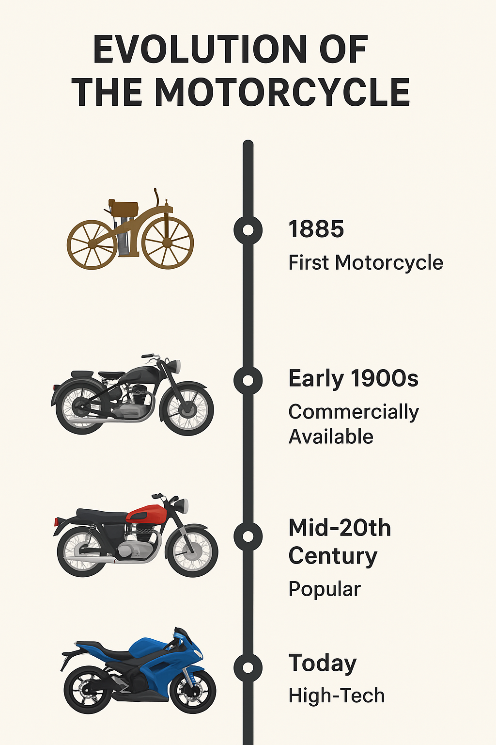 First Motorcycle Patent 1885 Gottlieb Daimler’s