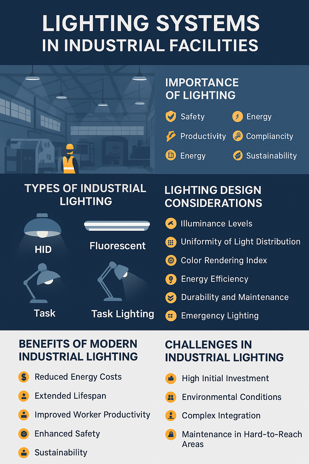 Lighting Systems in Industrial Facilities: Efficiency, Safety, and Innovation