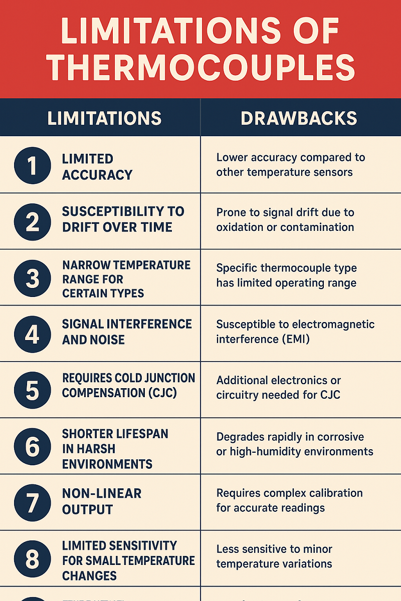 Limitations of Thermocouples