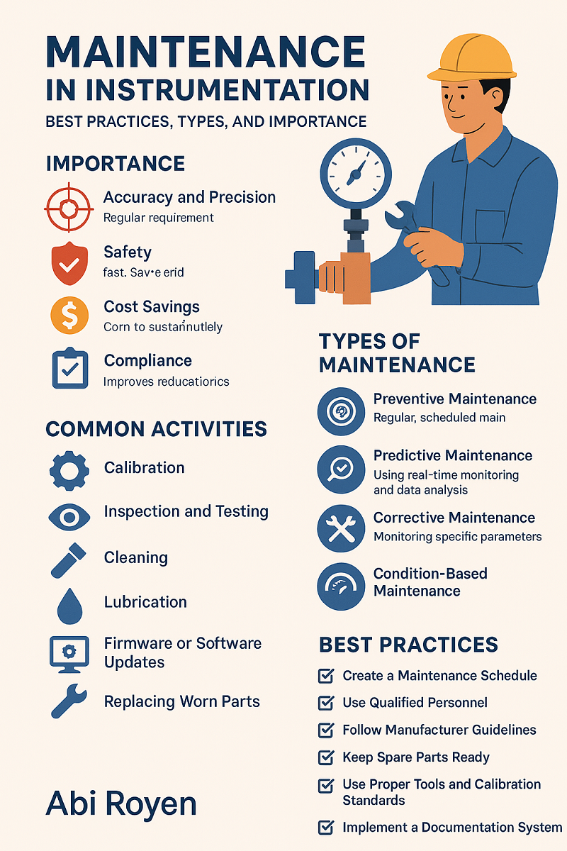 Maintenance in Instrumentation: Best Practices, Types, and Importance