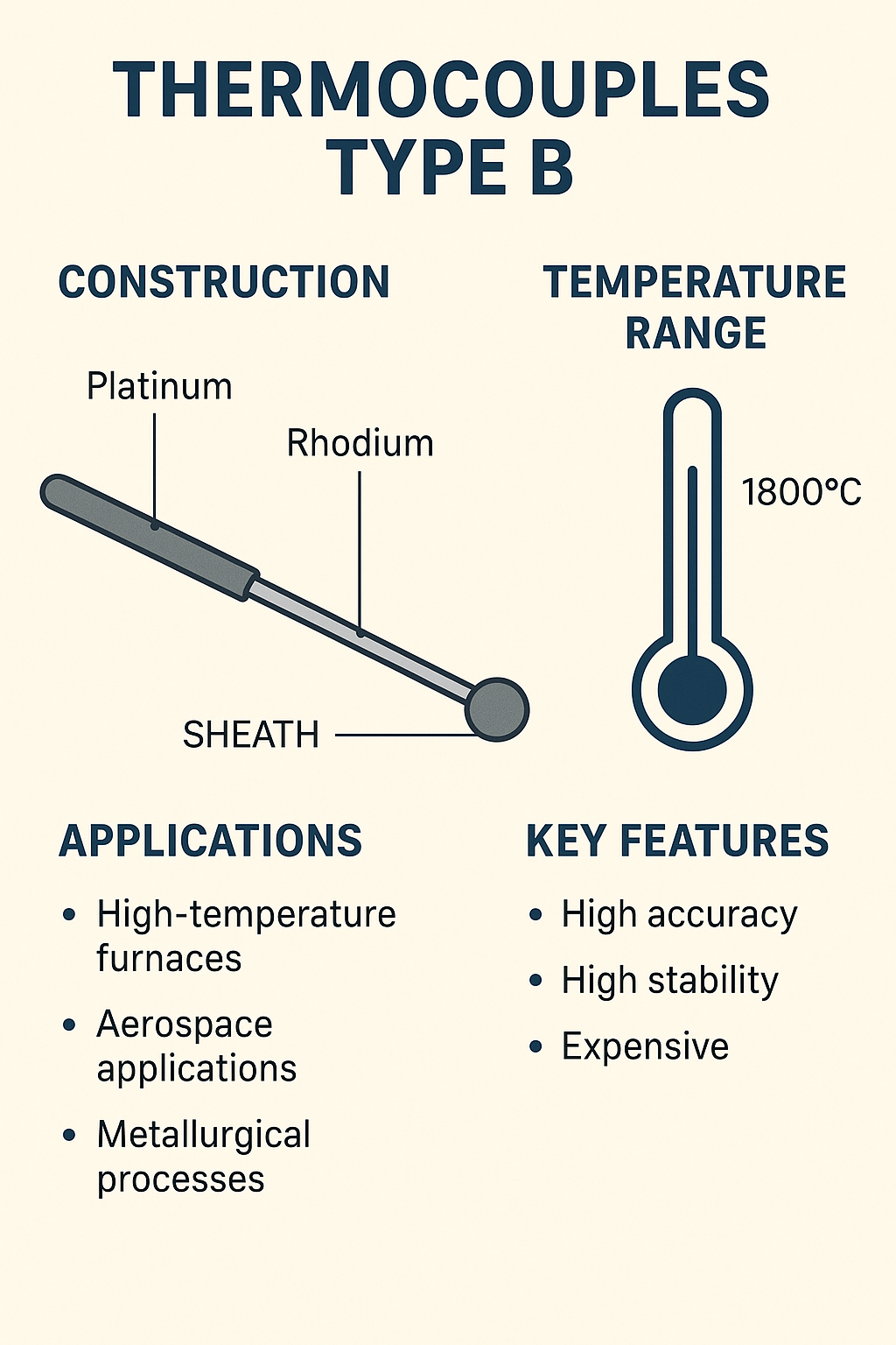 Thermocouples Type B