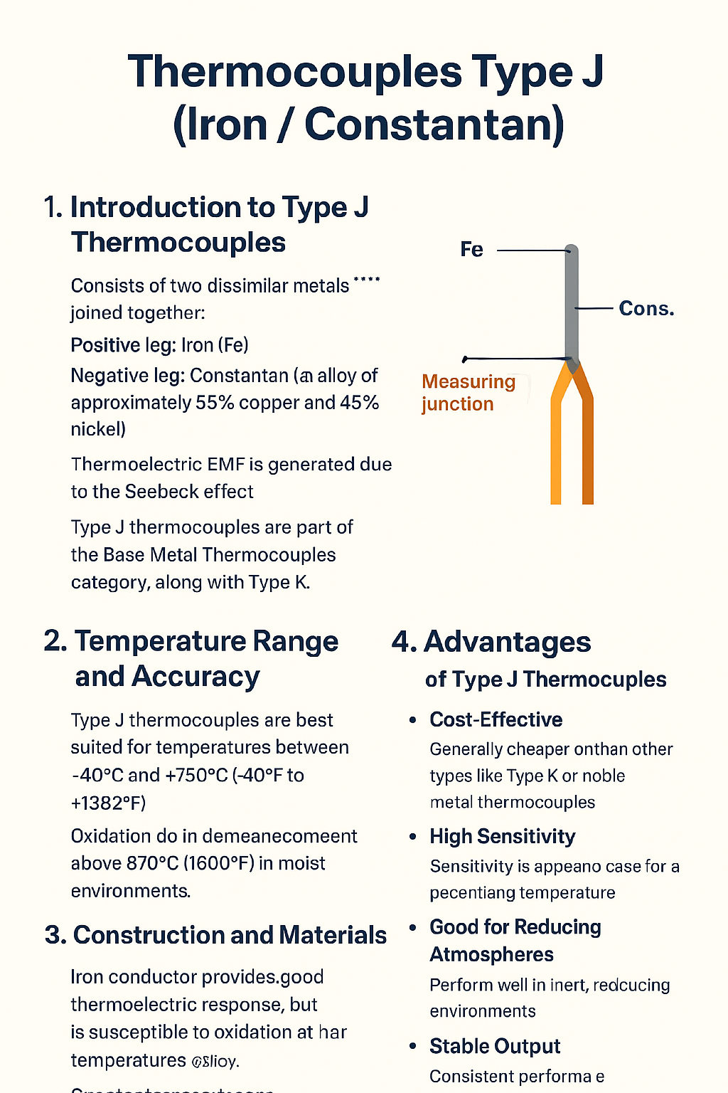Thermocouples Type J