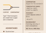 Thermocouples Type T (Copper / Constantan): Features, Applications, and Advantages