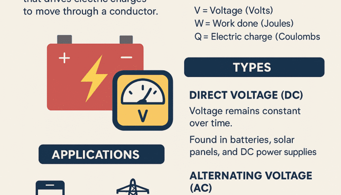 Understanding Voltage (V): Definition, Types, and Applications in Electrical Systems