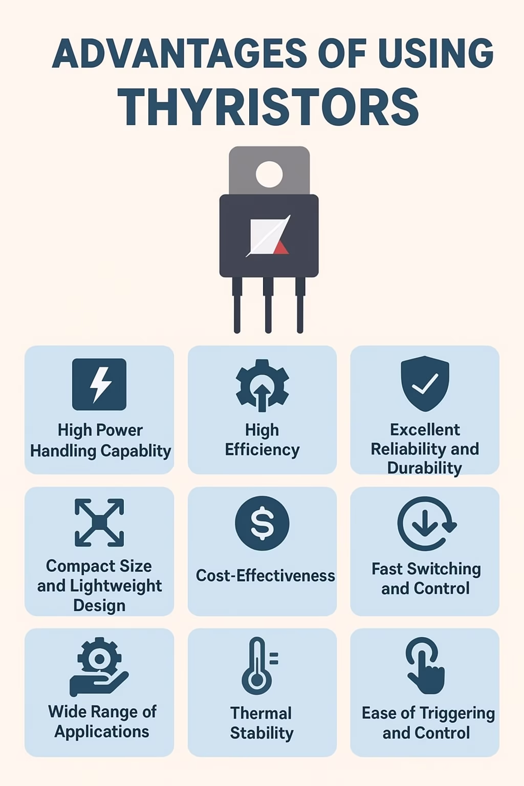 Advantages of Using Thyristors Infographic