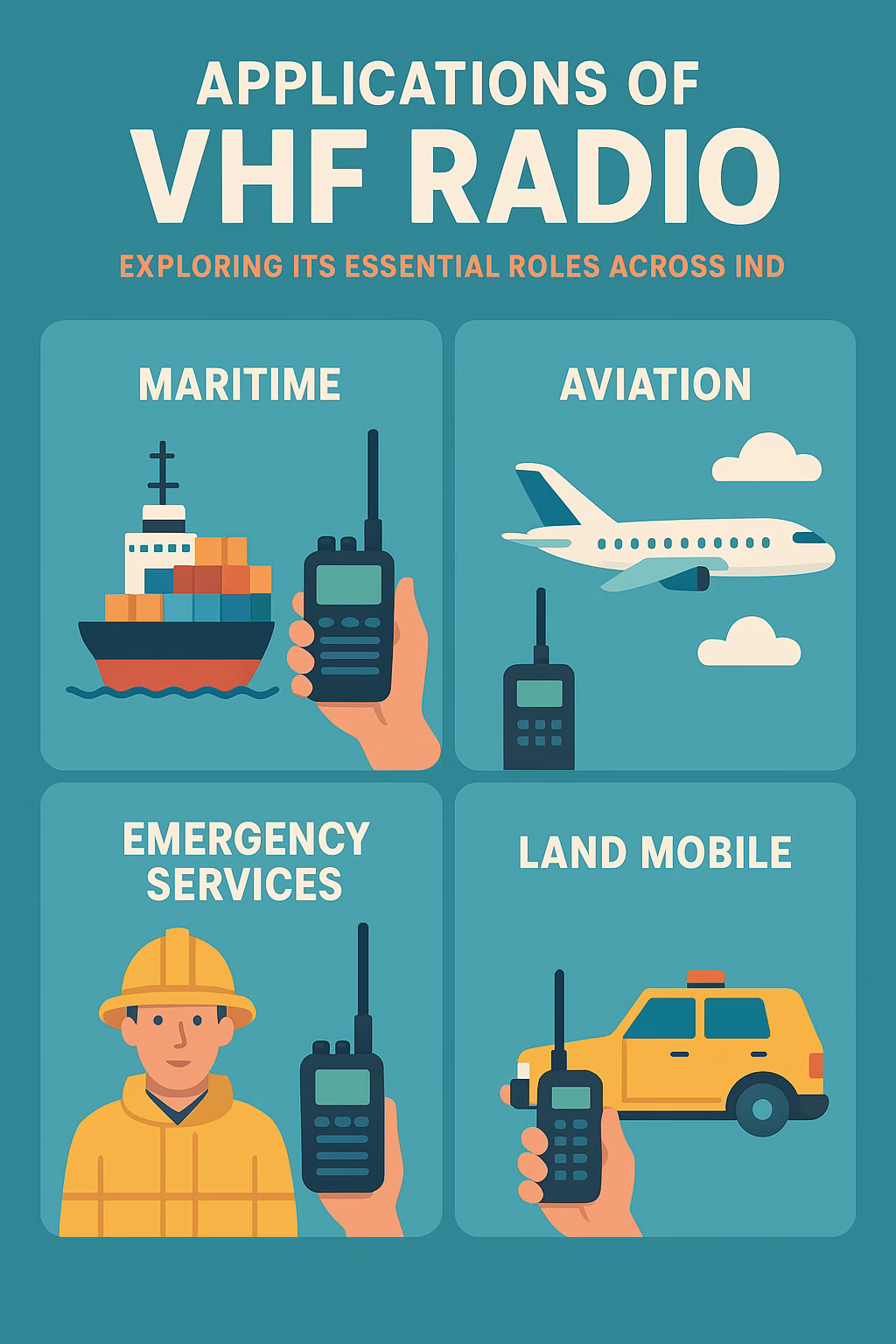 Applications VHF Radio Infographic