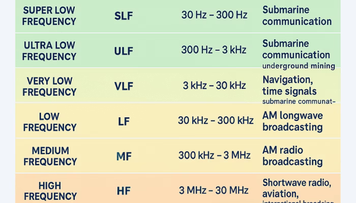Classification Spectrum of Radio Frequencies: A Comprehensive Guide