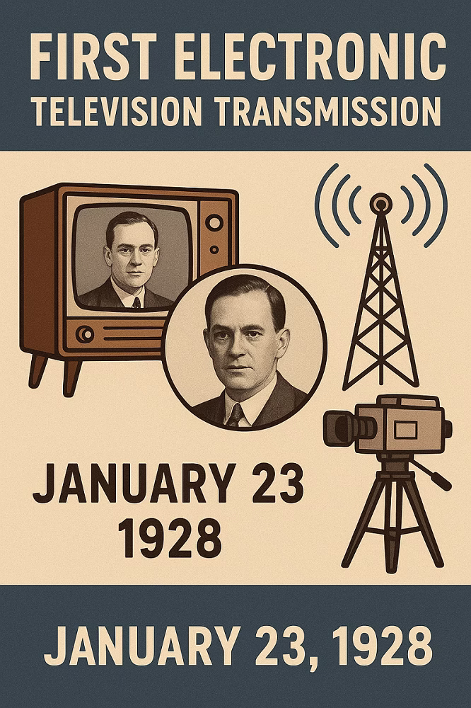 First Electronic Television Transmission (TV)