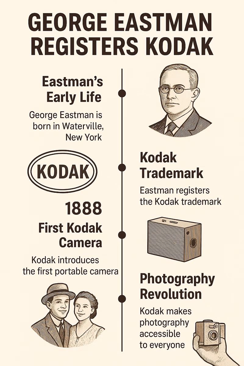 George Eastman Registers Kodak