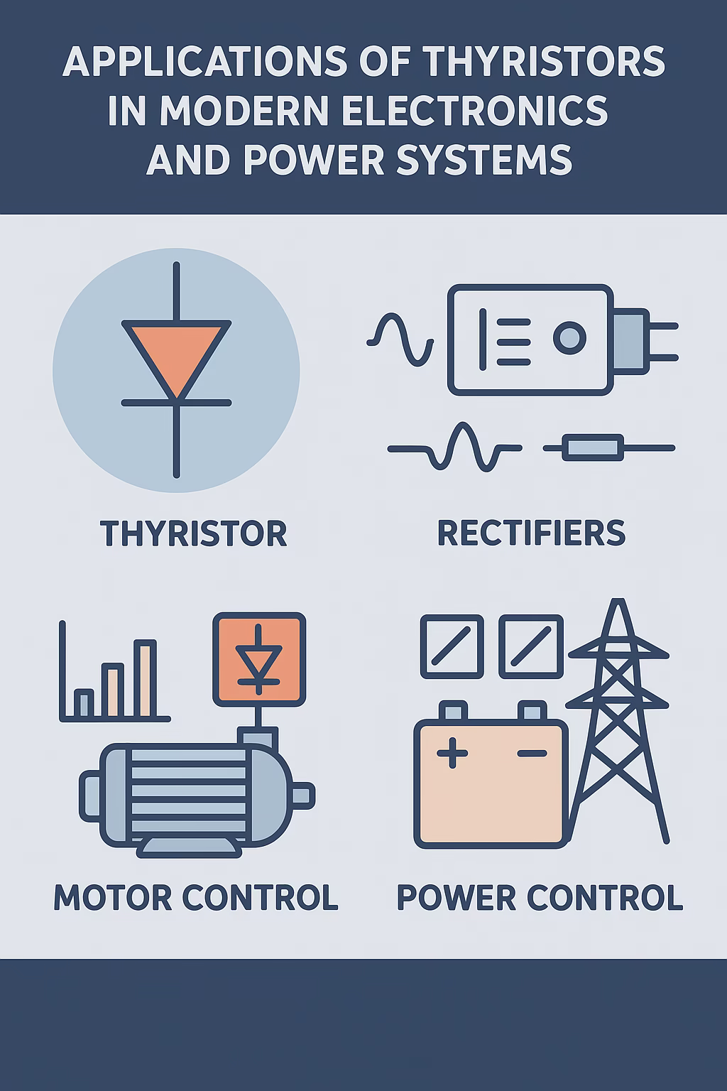 Infographic of Applications of Thyristors
