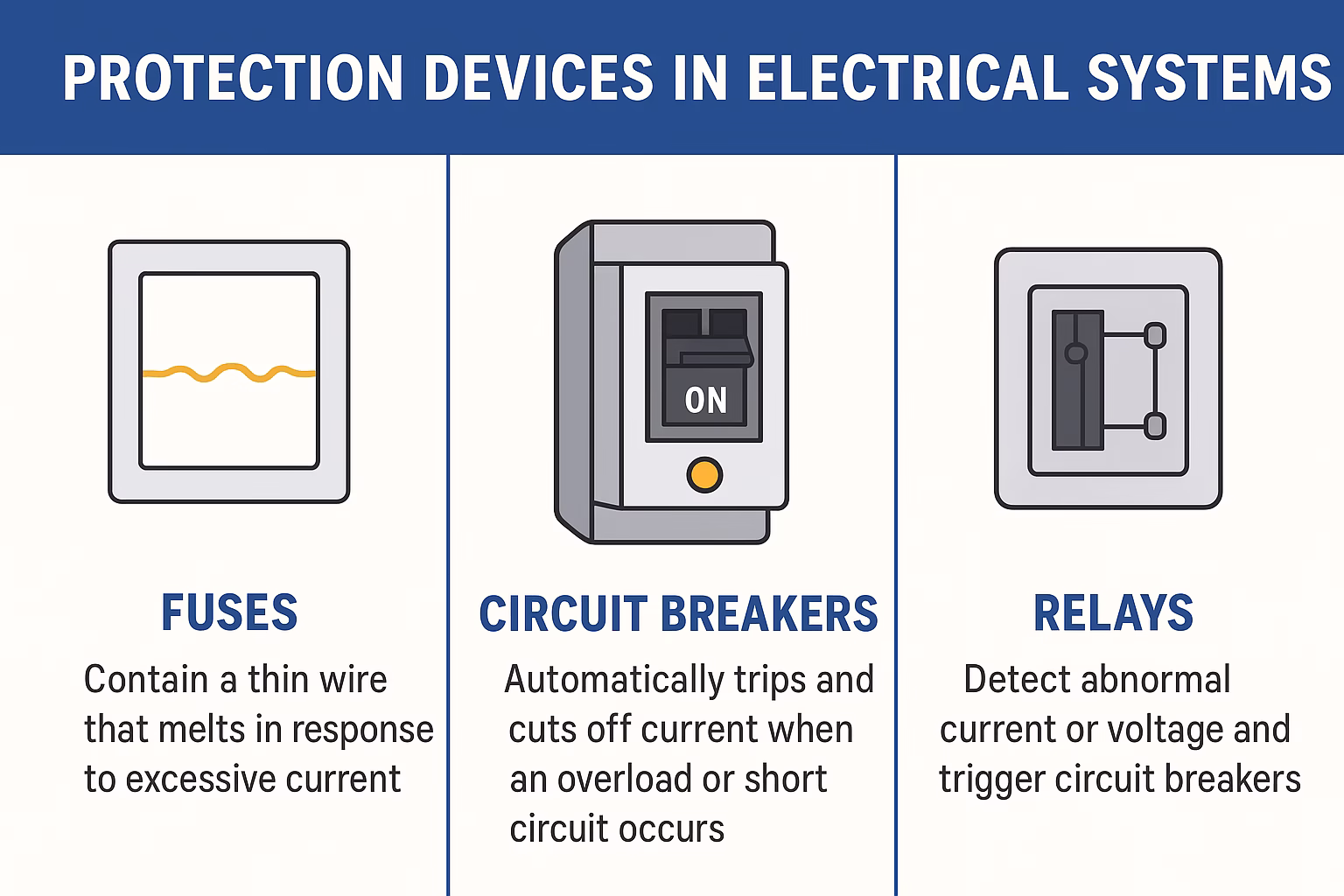 Protection Devices in Electrical Systems: Types, Functions, and Importance