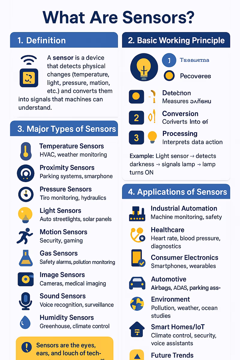 What Are Sensors? A Comprehensive Guide to Their Types, Functions, and Applications