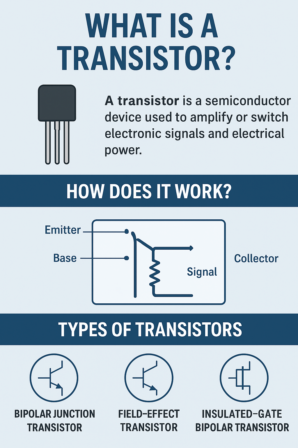 What is a Transistor Infographic