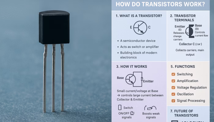 How Do Transistors Work? A Complete Guide to Their Function, Types, and Applications