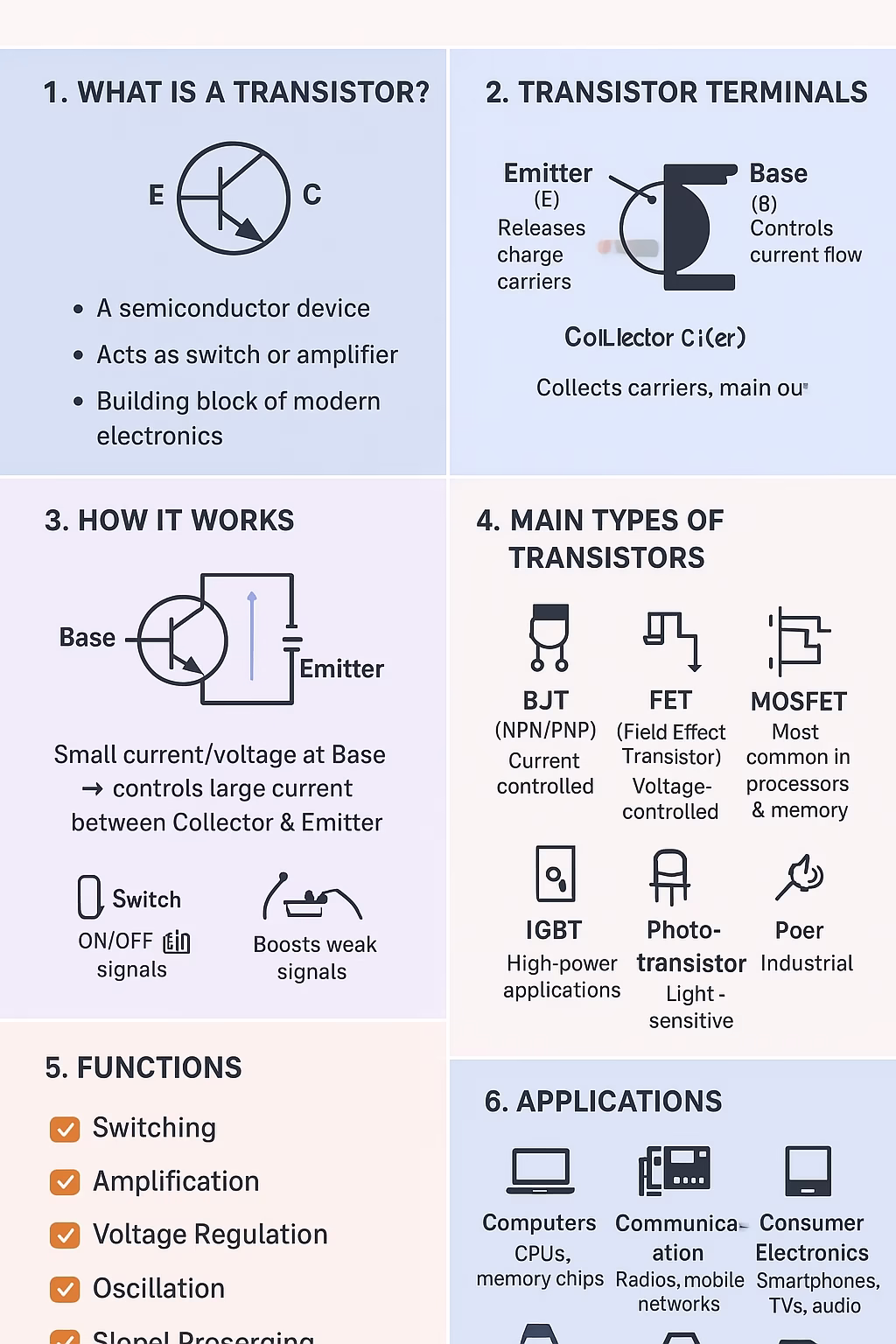 How Do Transistors Work Infographic