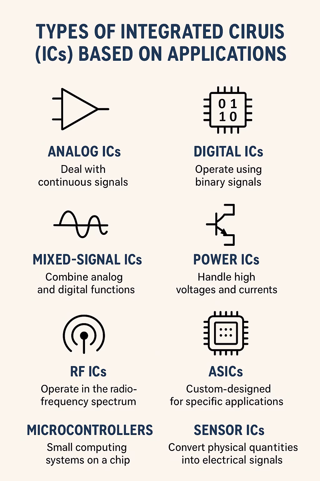 Types ICs Based Applications Infographic