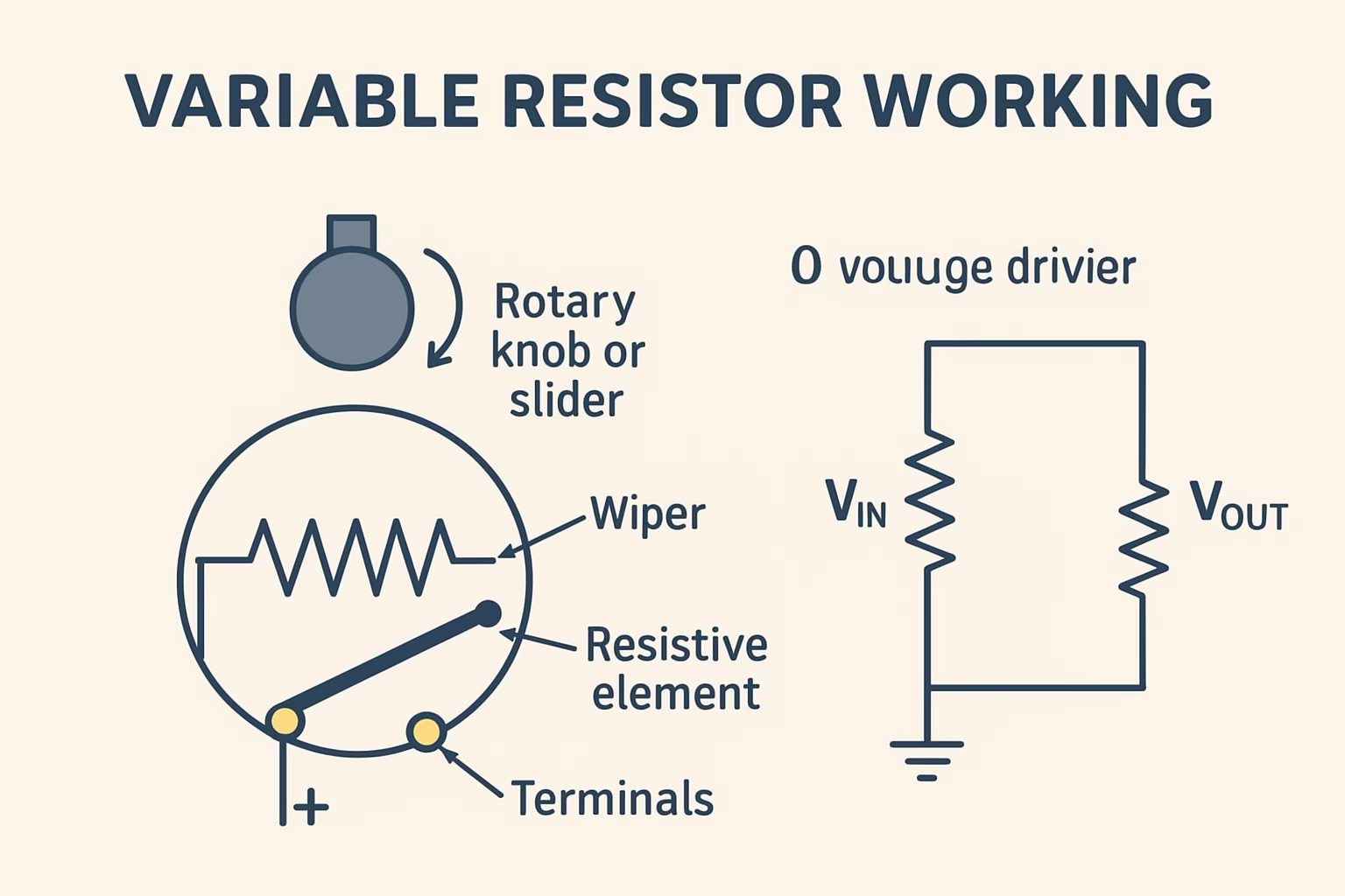 Variable Resistor Working Infographic